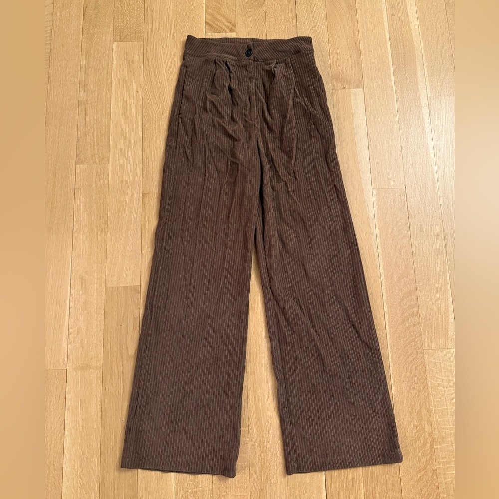 SHEIN Chocolate Corduroy Trousers
